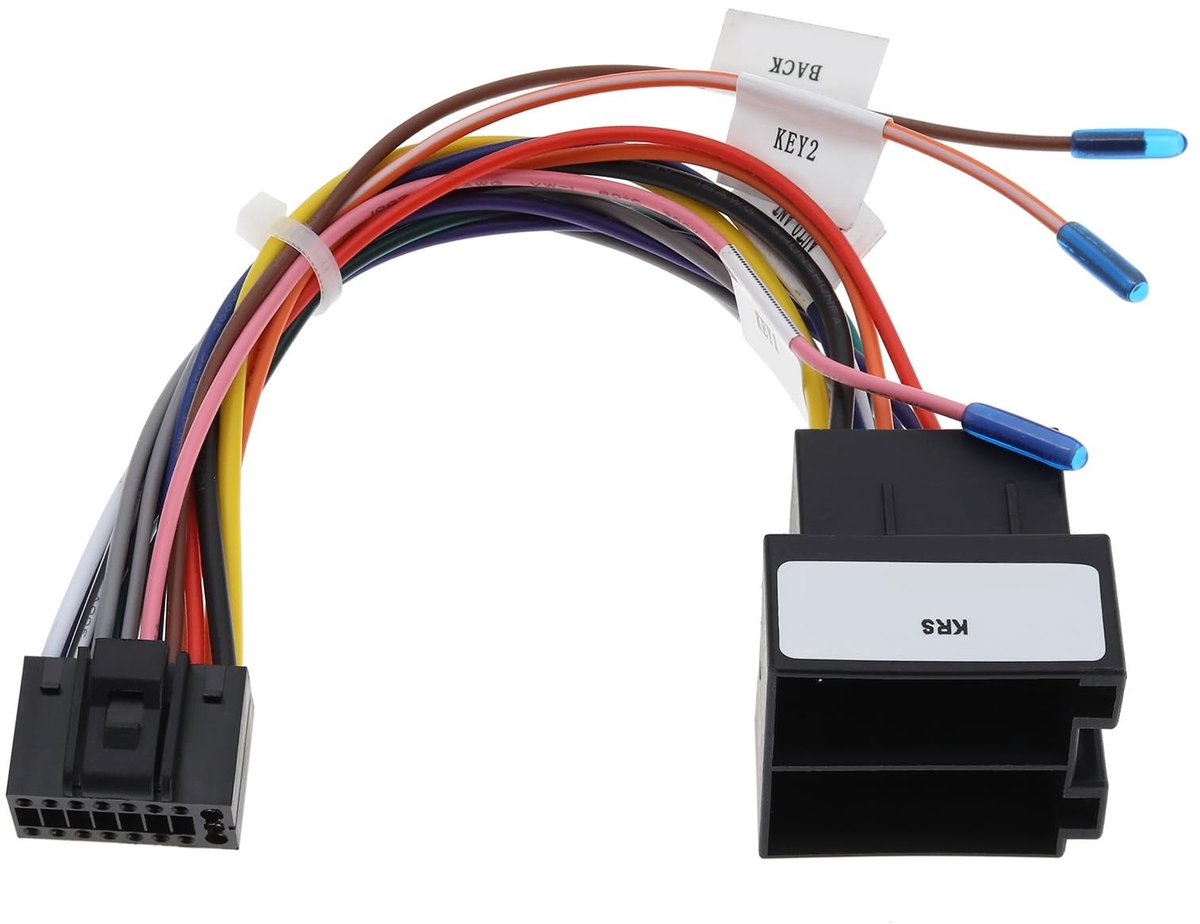 Jhubersproducts - 16 Pin ISO Auto Stereo Adapter - Vervangingsadapter - Compact formaat - Compatibel met Android - Geschikt voor VW auto harnassen - H