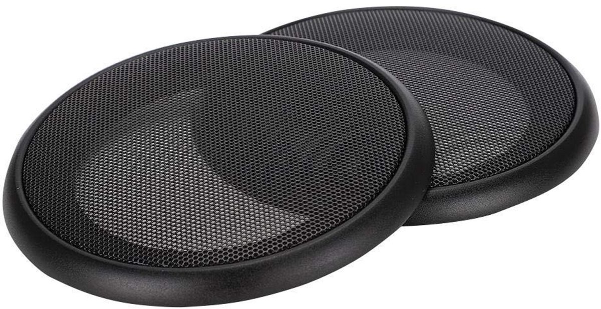Livia home - Luidsprekergrills - Beschermende mesh cover - Zwart - Audio subwoofer - Decoratieve cirkel - Geschikt voor kleine autoluidsprekers - Kleu