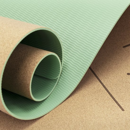 Spokey SAVASANA Yogamat - Groen - 183 x 61 cm van Spokey — afbeelding 2