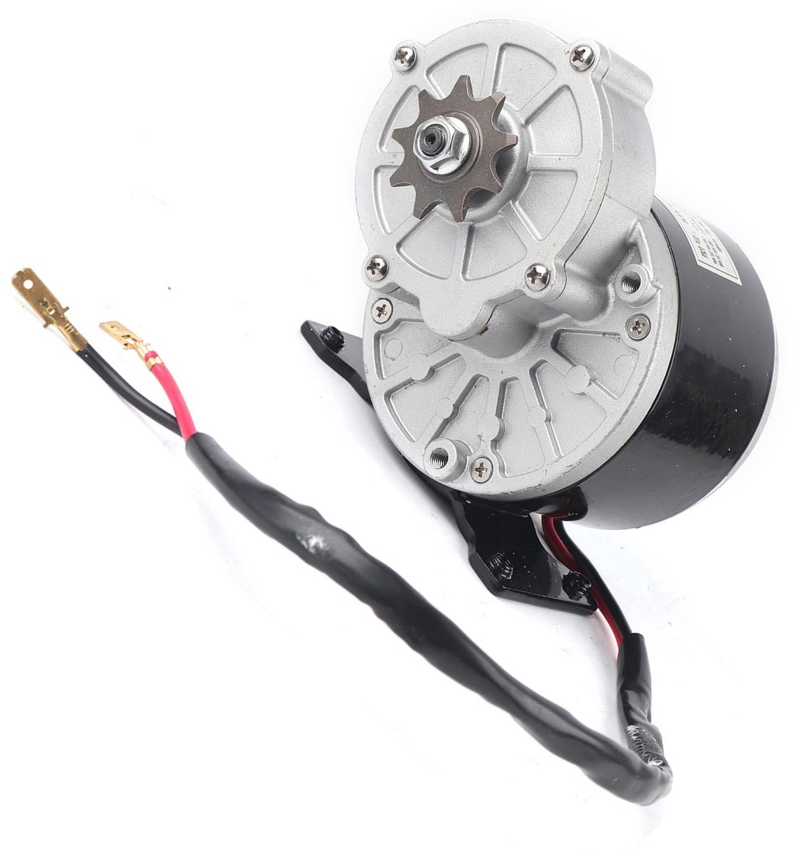 Jhubersproducts - 12V Geborstelde DC Motor - Reductiemotor voor Scooter - Elektrische Motor met Tandwielreductie - 250W - Geschikt voor Fiets en Scoot