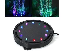 Sander Shop Aquarium luchtsteen, aquarium bruiser, bruissteen voor aquarium met RGB led, aquarium luchtuitstroom, aquarium zuurstof diffuser set voor aquarium vis tank opgeloste zuurstof decoratie (125 mm)