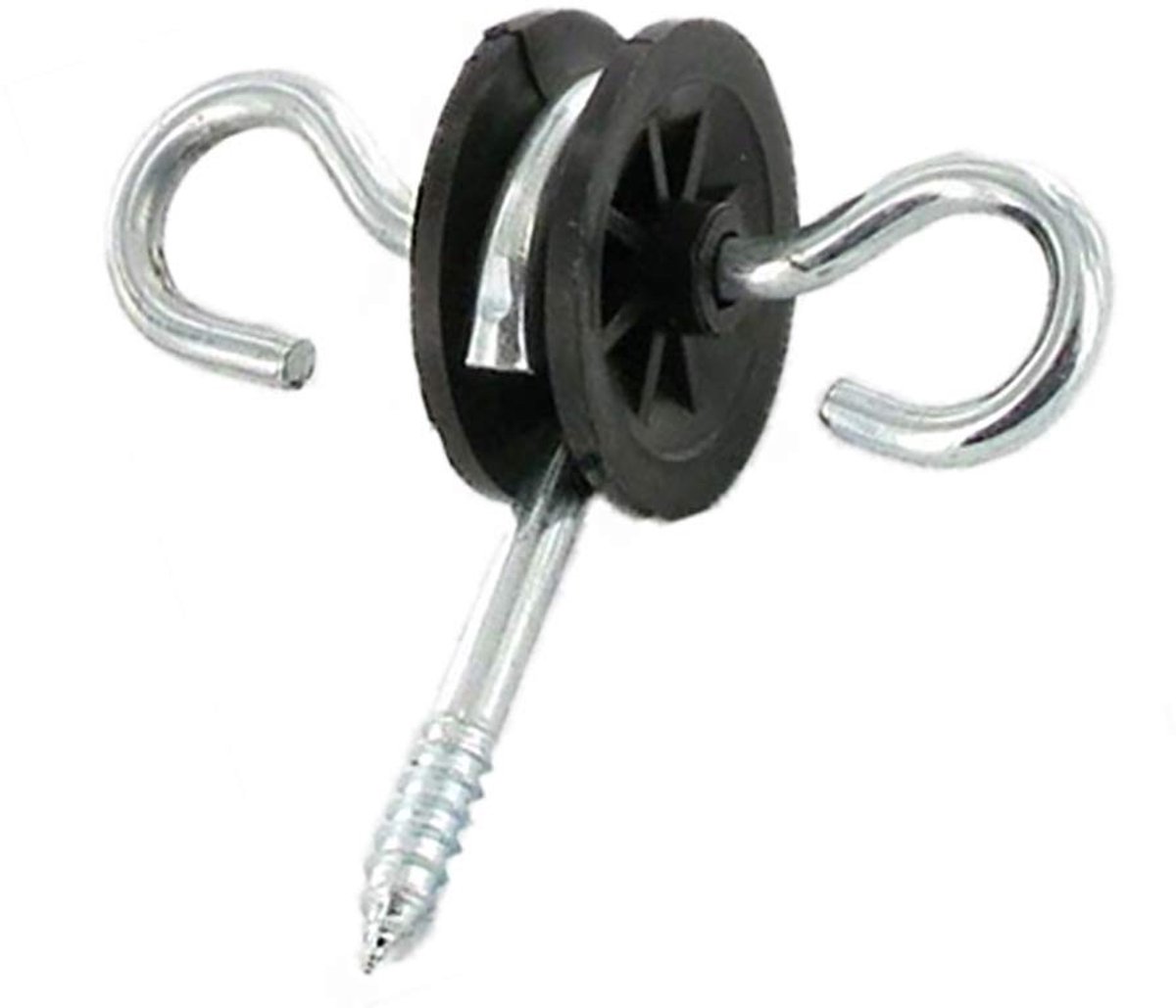 Vlemico - Wilgenhek isolator - Deurgreep isolator - Zwart - Ophangogen - Geschikt voor houten deurpalen - 1 st