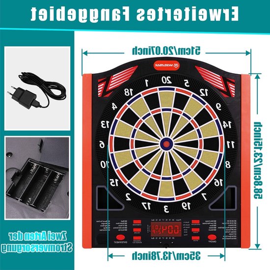 Elektronische dartspel voor 1 tot 8 spelers met 12 dartpijlen en scorebord, ideaal voor feesten en gezelligheid — afbeelding 2
