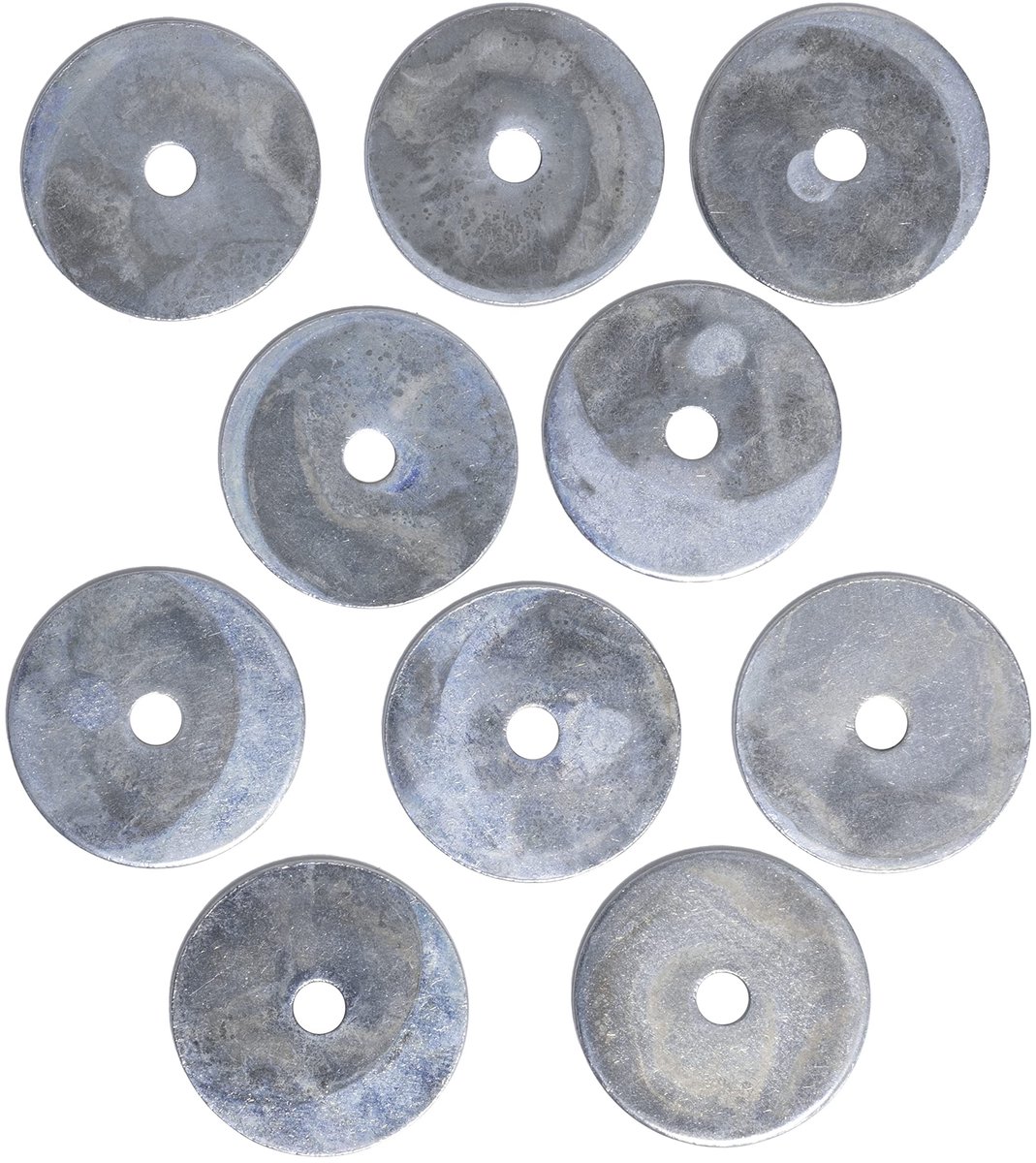 Zeynomax - Set van 10 Brede Platte Carrosserieringen - M4 Ø4,3x25x1,25mm - Versterking voor Boutverbindingen - Verzinkt Staal - Ideaal voor Metalen ..