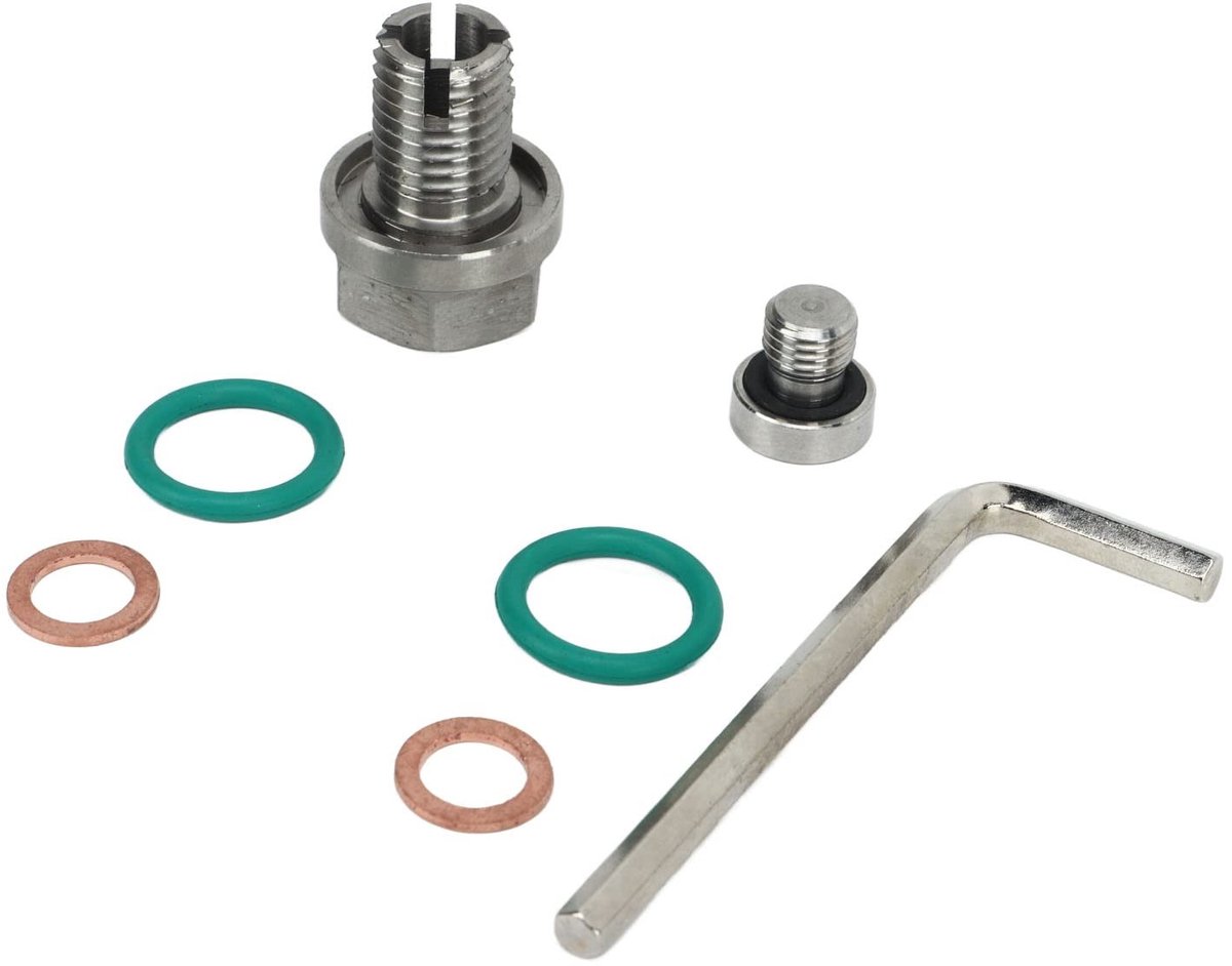 Vlemico - Zelftappende Oliepan Draad Reparatie Kit - RVS Afvoerkraan met O-Ring - Duurzame en betrouwbare oplossing - Inclusief pakking - Voor eenv...