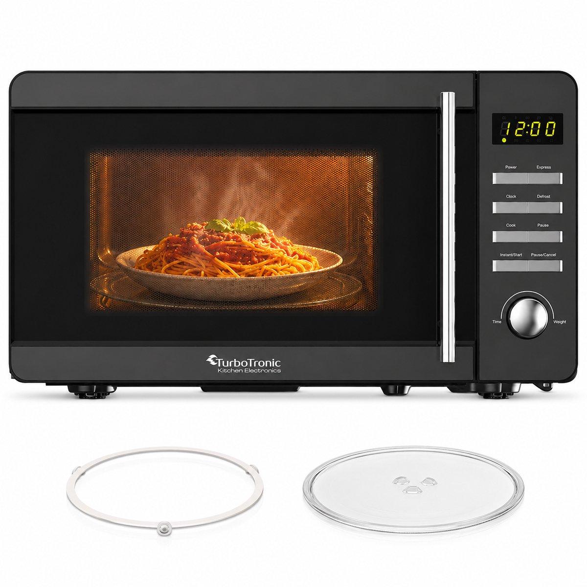 Turbotronic MW20 Vrijstaande Magnetron - Microwave - 20 Liter - Zwart — afbeelding 1