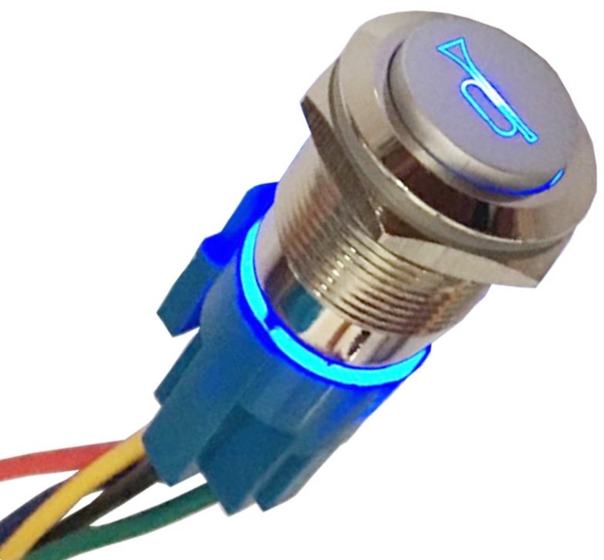 By shayne - Drukknop Schakelaar - LED Licht - 12V 5A - Toggle Switch - Auto en Truck - Geschikt voor voertuigen - Blauw