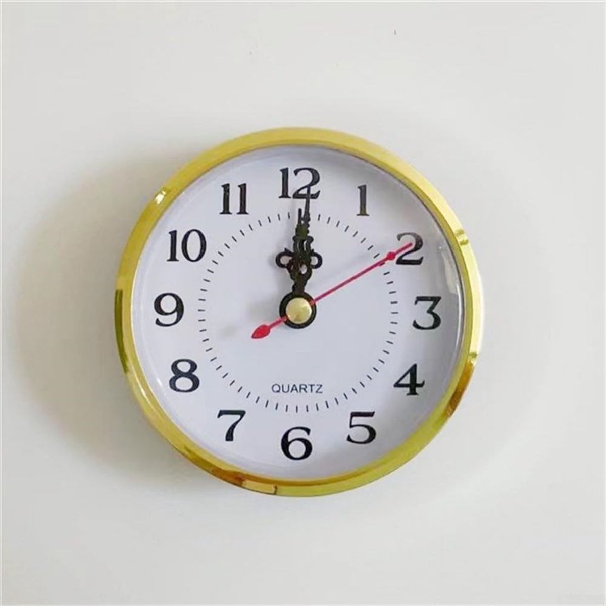By shayne - Kwartsuurwerk-inzetstuk - DIY Mini Klokmechanisme - Vervangingsaccessoires - 80 mm - Wit - Precisie en Betrouwbaarheid - Geschikt voor Bi.