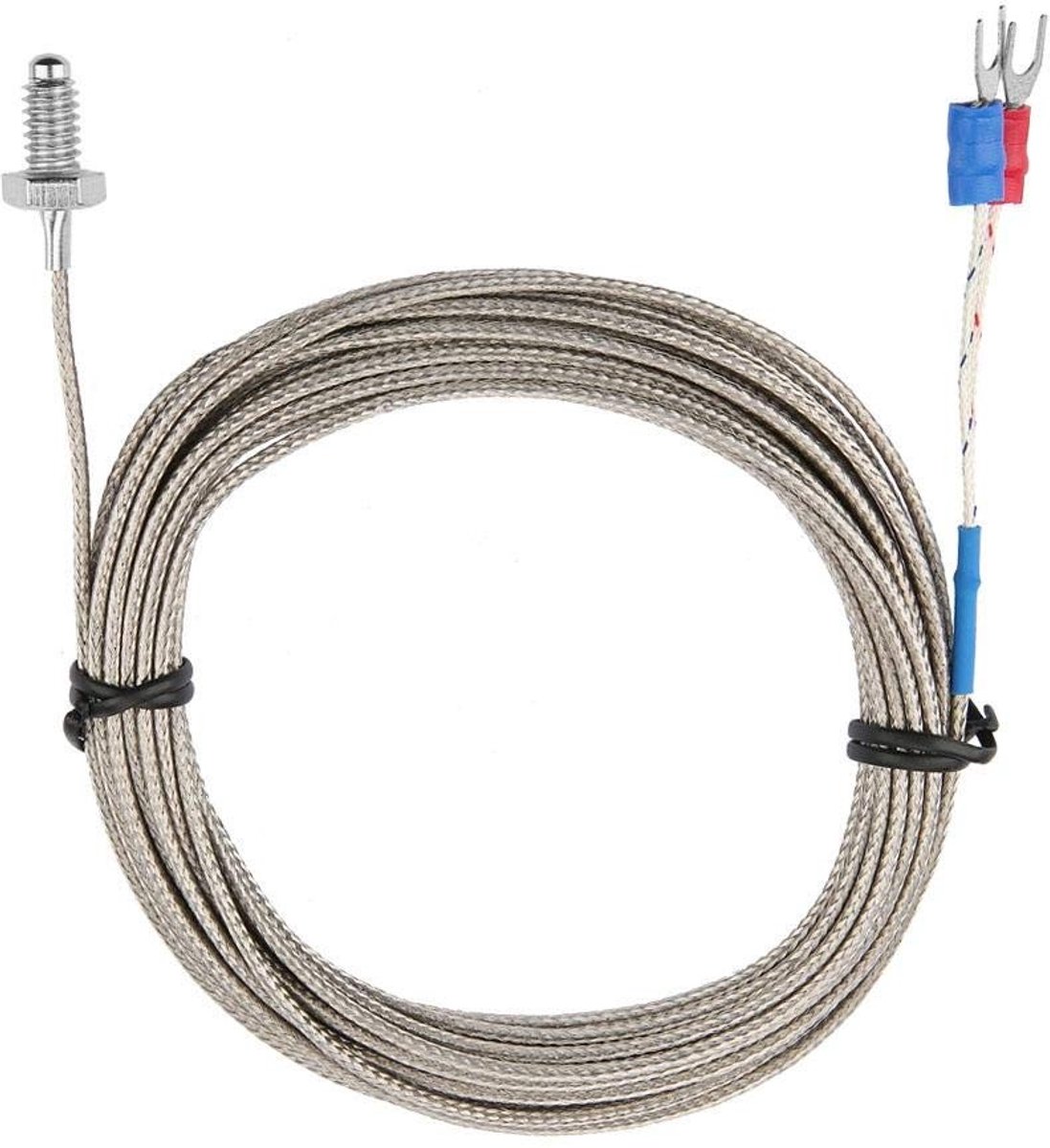 Vlemico - Thermokoppel Meetsonde - 5 Meter Temperatuur Probe - Nauwkeurige Temperatuurmeting - Geschikt voor Laboratorium - Professionele Meetappar...