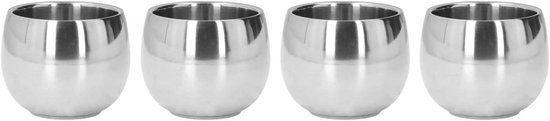 4-delige geïsoleerde koffiemokken set, 150 ml dubbele wand, perfect voor kamperen, wandelen en picknicken, geurloos en roestvrij — afbeelding 5