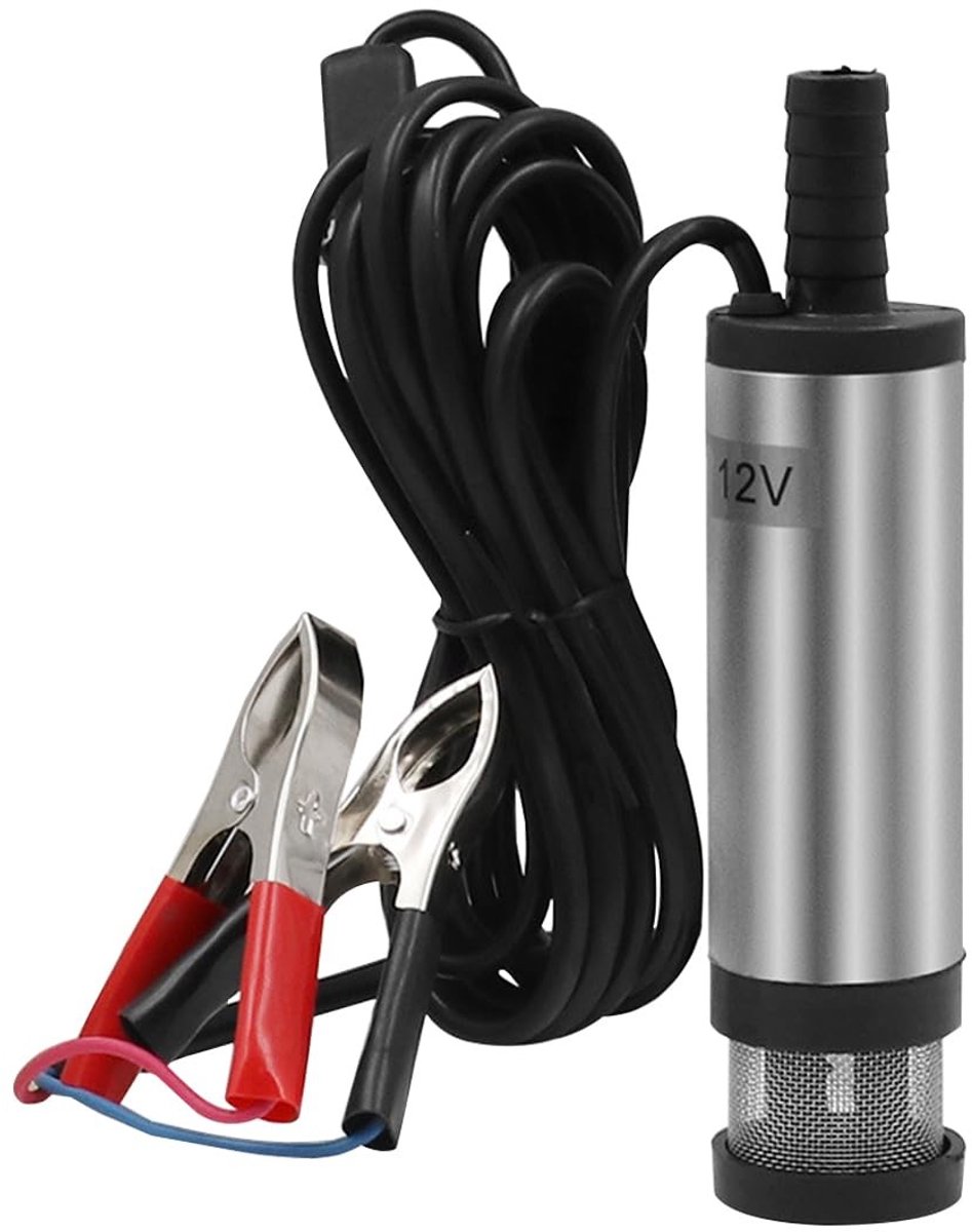 Livia home - Dieselpomp - Elektrische brandstofoverdrachtspomp - Zilver - Oliepomp - Dompelpomp voor auto, caravan, boot