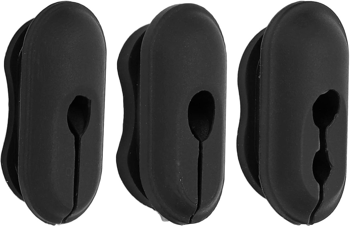 Smoakez - Elektrische step - Kabelstekker - Bescherming van kabels - Zwart - Accessoires voor elektrische scooter - 3 stuks - Geschikt voor Ninebot...