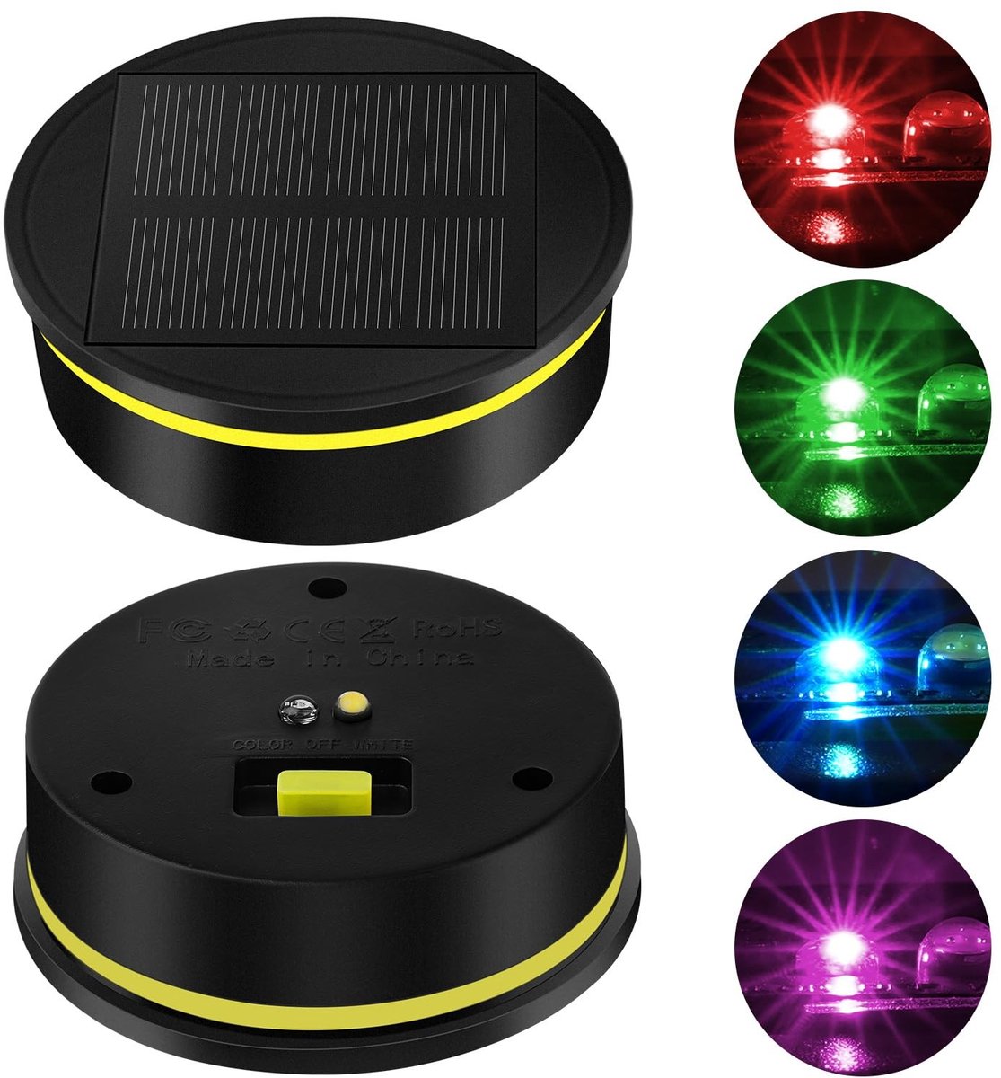 Livia home - Vervangende zonnelampen - Zonnepaneel lantaarn - 2 stuks reservelampen op zonne-energie - 7,9 cm - Buitenverlichting - Decoratie - Geschi