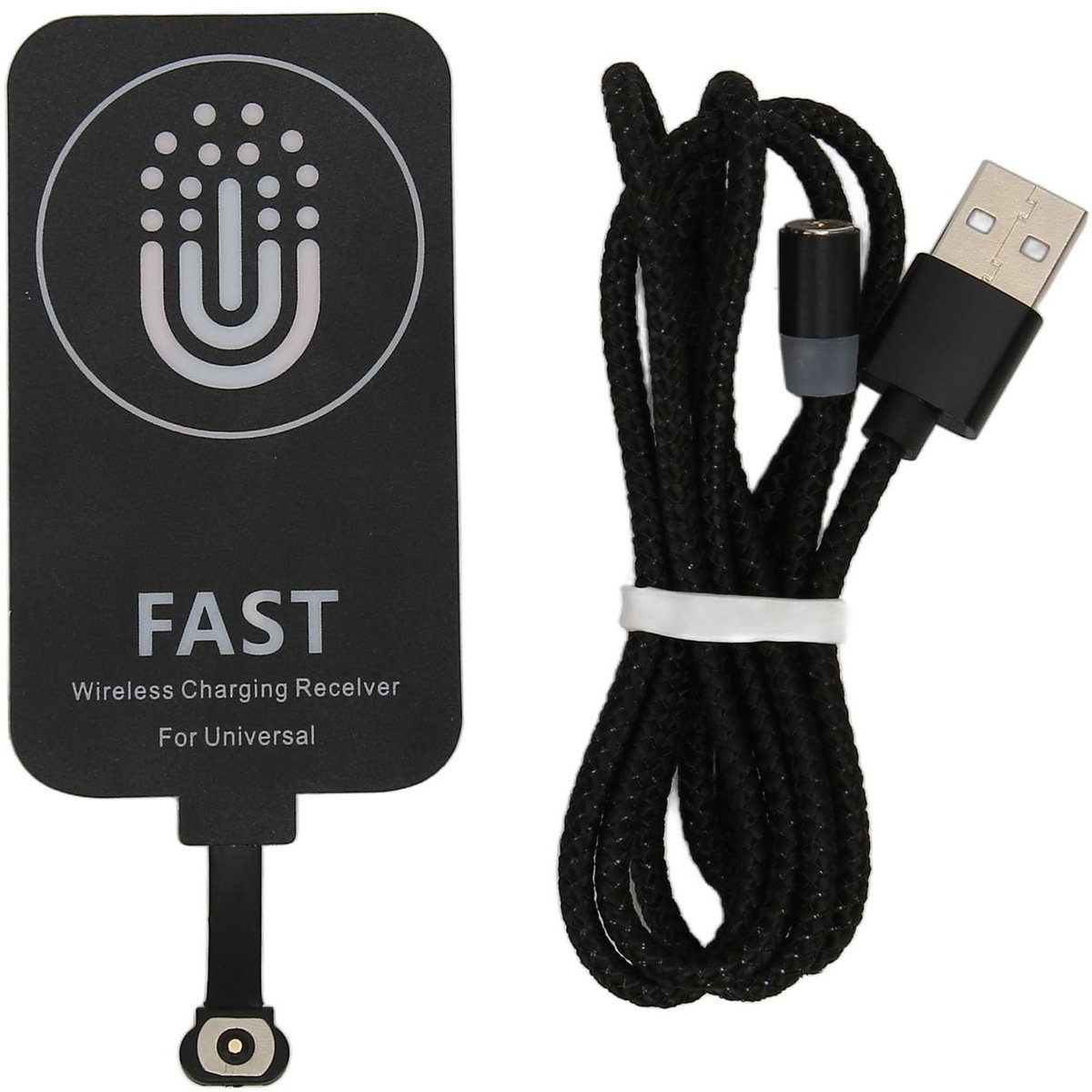 Dailygoods - Draadloze Oplaadontvanger - Type C - Snelladen met Magnetische Zuiging - Geschikt voor Mobiele Telefoons - 10W Draadloze Oplader - Prakti