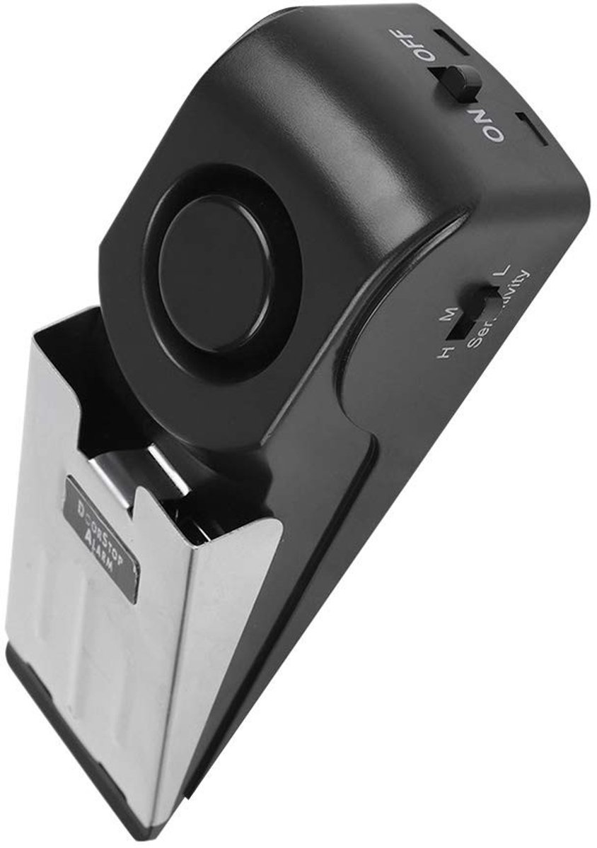 Dailygoods - Deurstopper Beveiligingsalarm - Multifunctionele Deurstopper - Duurzaam en Veilig - Zwart - Veiligheidsoplossing - Geschikt voor Thuis en