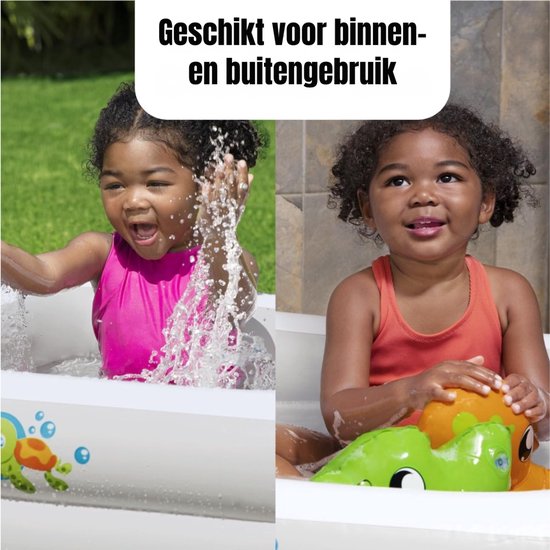 YOR® Kinderzwembad - Kinderzwembad Met Glijbaan - Speelzwembad - Kinderzwembad Playcenter - Wit - 24cm x 24cm x 6cm van Yor — afbeelding 4