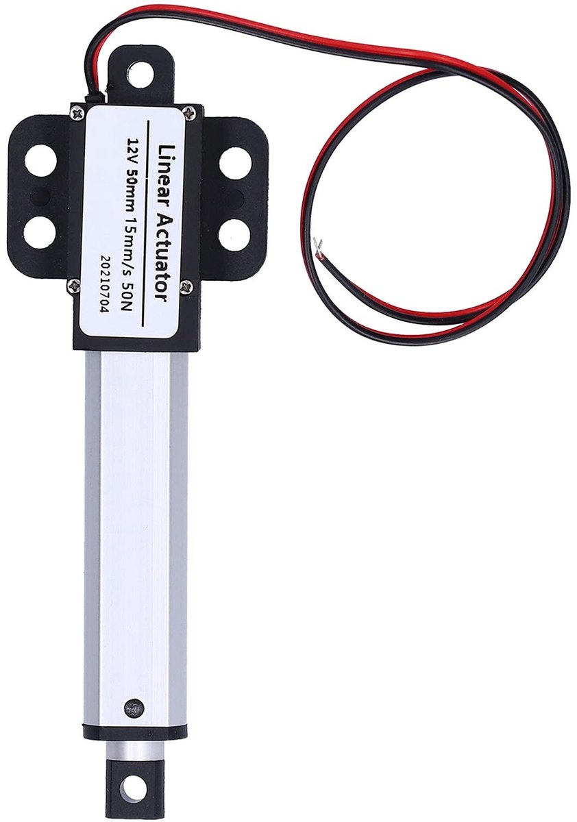 Dailygoods - 12V DC Lineaire Actuator - Laag Geluidsniveau - Aluminium - Slag 50mm - 15mm/s - 50N - Geschikt voor Auto-industrie - Model 2egqkypg...
