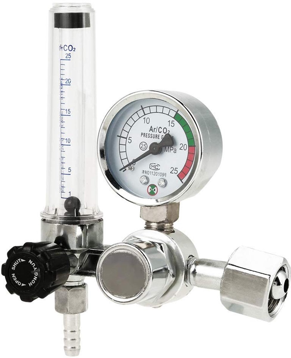 Dailygoods - Drukregelaar - 0-25MPa drukregeling - stabiele gasstroom - voor Argon gas - ideaal voor Mig Tig lassen - geschikt voor verschillende toep