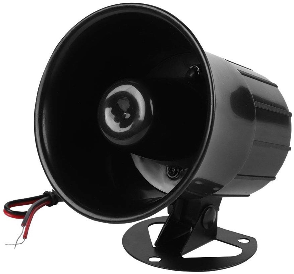 Dailygoods - Alarm Sirene - Draadloze Sirene - 115 dB Geluidsniveau - Zwart - Beveiligingssysteem - Geschikt voor Thuisgebruik - Compact ontwerp