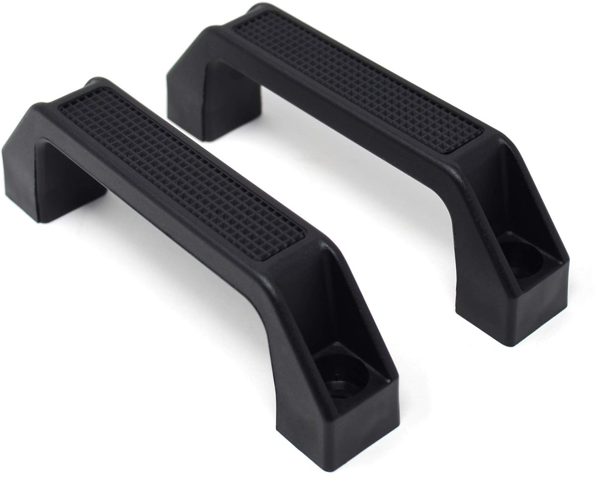 Dailygoods - Beugelgreep - Handgrepen voor meubels - Kunststof set van 2 - Zwart - Meubelaccessoires - Perfect voor modern interieur - 135 mm