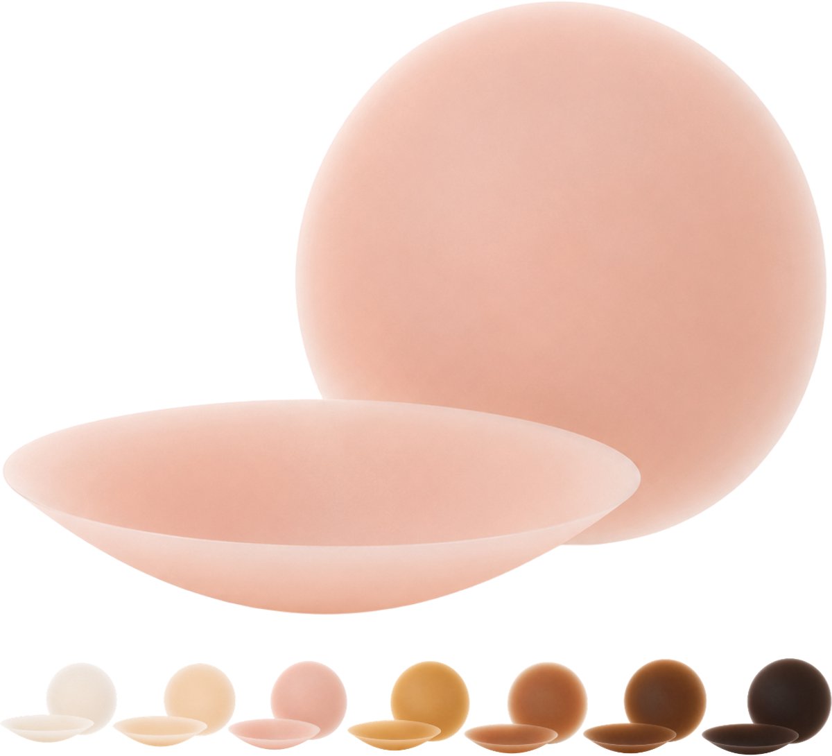BOOBEES Silicone Nipple Covers - XL - Size 12cm - Peach