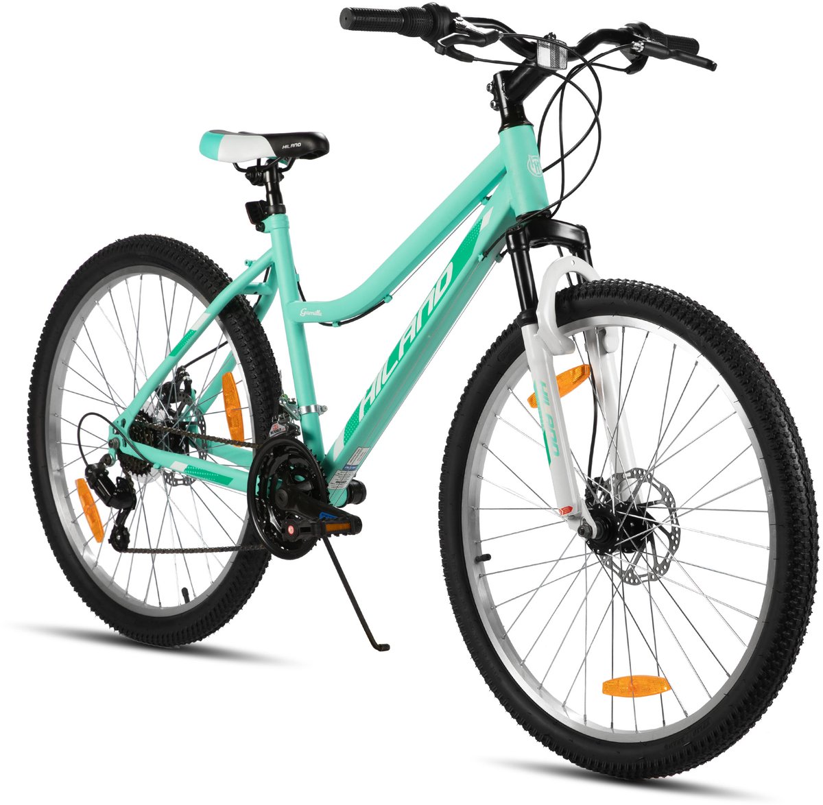 Hiland Mountainbike 26 inch Dames MTB 18 Versnellingen Lage instap Dubbele schijfremmen