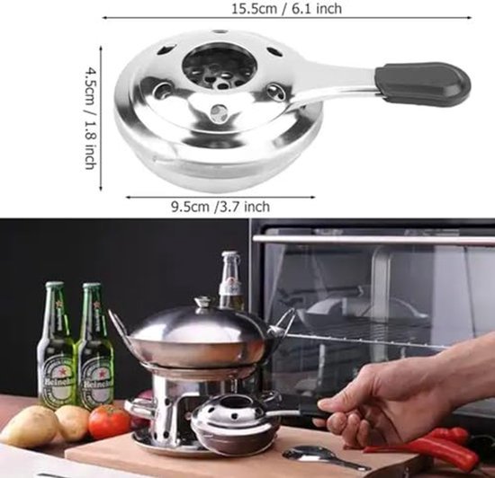 Fondue Branders Accessoires voor Fondue Branders Draagbare Mini Alcohol Koker Fornuis Branders Fondue Accessoires Draagbare Alcohol Koker Alcohol Koker voor Hot Pot, Droge Pot Keuken, — afbeelding 5