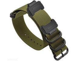 Nylon Horlogeband met RVS Gesp voor Casio G-SHOCK - Vervangband voor DW5600, DW-6900, GW-M5610 en GW-5000 - Duurzaam en Comfortabel