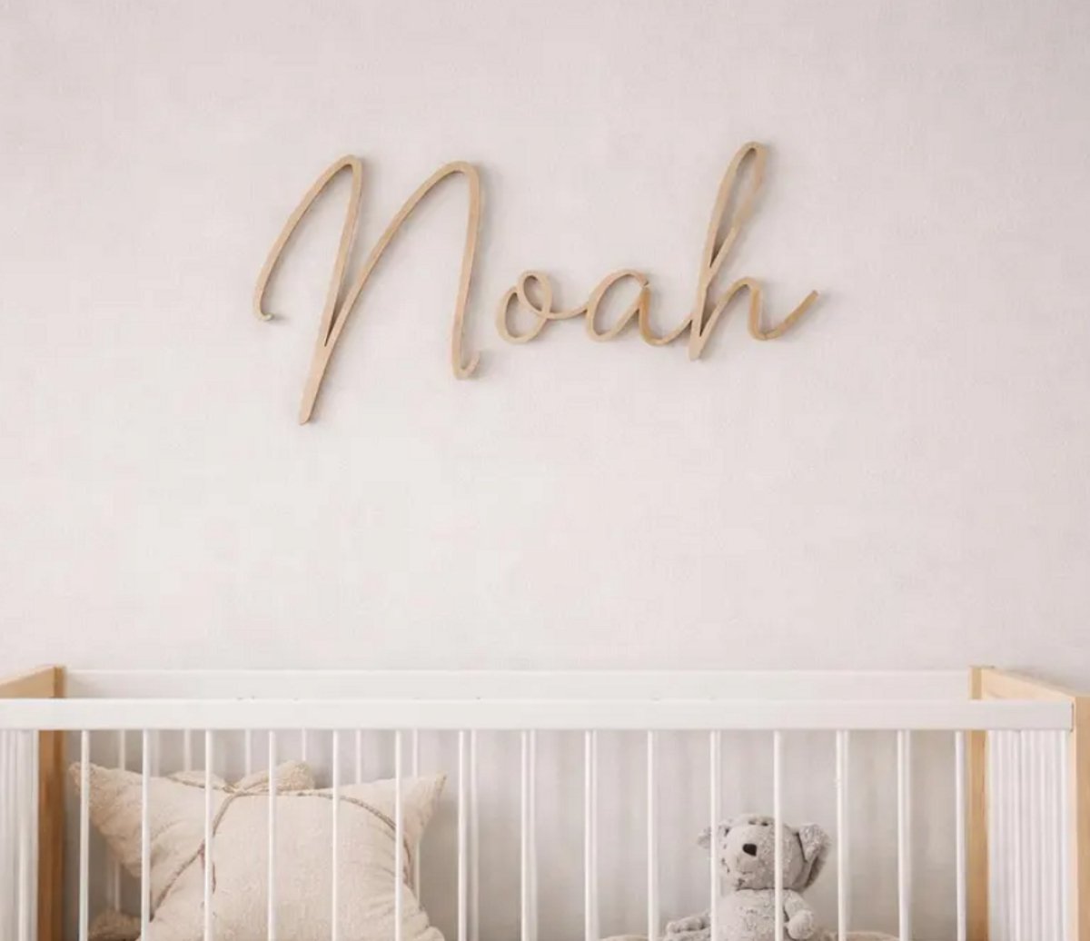 Gepersonaliseerde houten naam – muurdecoratie kinderkamer – baby meisje cadeau – kraamcadeau – houten naam bord – nursery decor – babykamer accessoire – uniek gepersonaliseerd cadeau