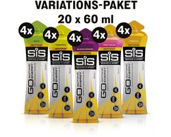 Science in Sport - SiS Go Isotonic Energiegel - 20x60 ml - Variatie pack bundel - Pineapple, Tropical, Fruit salad, Blackcurrant & Apple