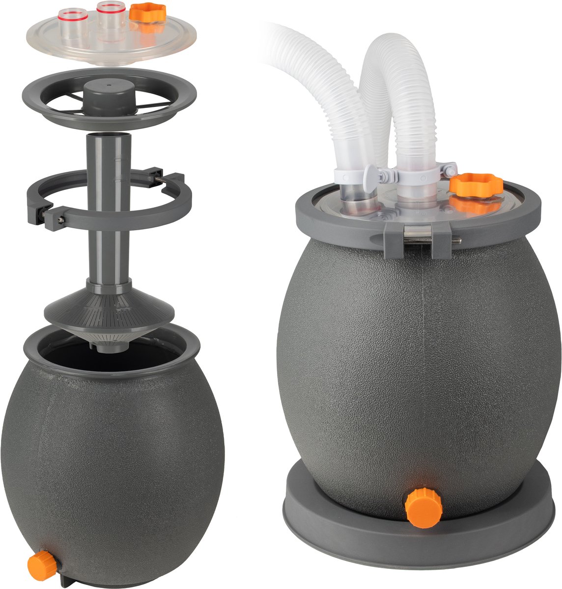 COIL Zandfilterpomp 4542 L/u voor Zwembad – 100W Pool Filterpomp met 32 mm Aansluiting – Inclusief Slangen en Accessoires – foto 5