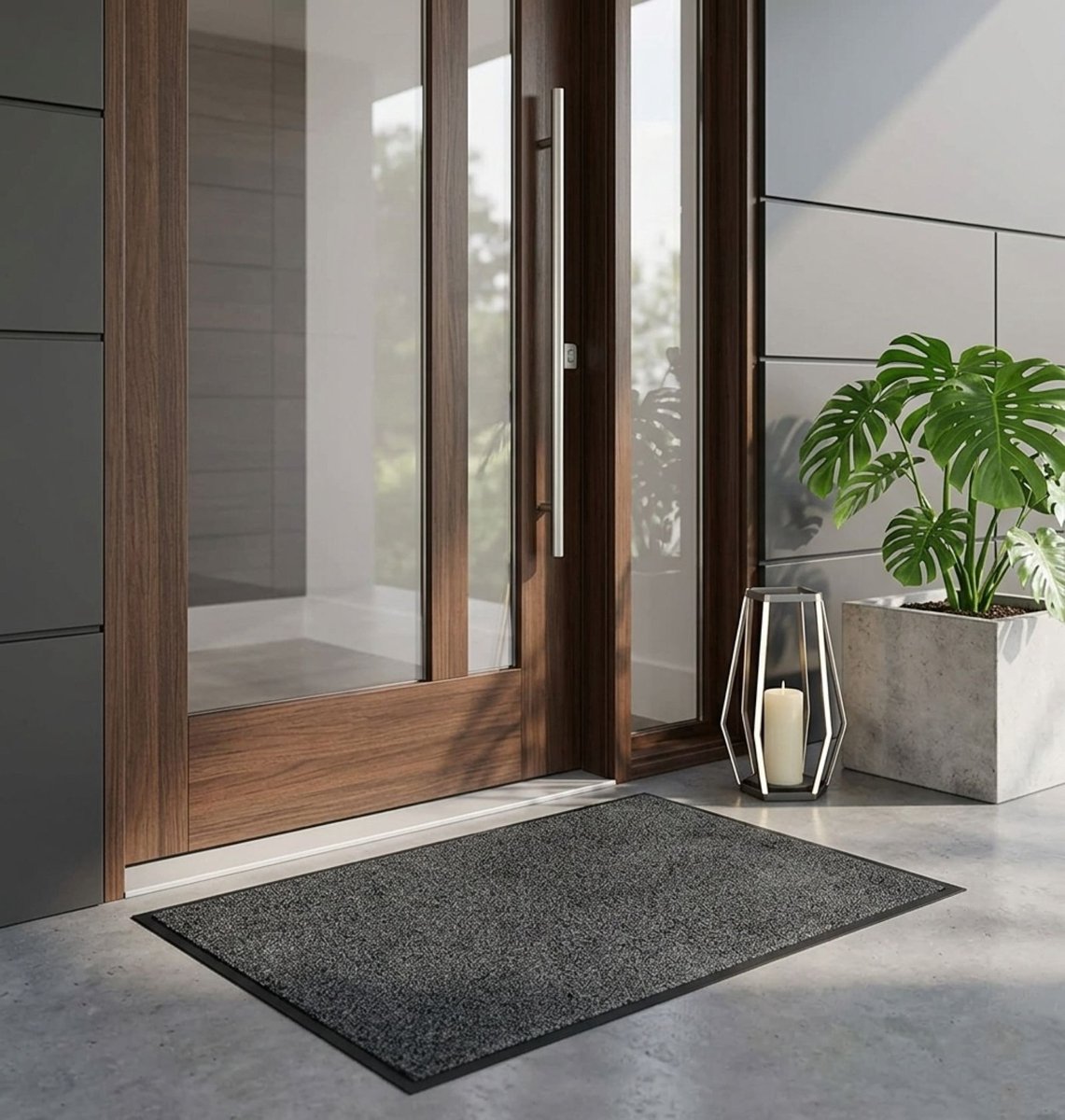 Floordirekt Vuilvangmat Use&Wash - Antislip Deurmat - Veelzijdig Inzetbaar - Antraciet - 90 x 120 cm - Onderhoudsvriendelijk, Slijtvast & Ideaal voor Hal, Entree en Woonruimte