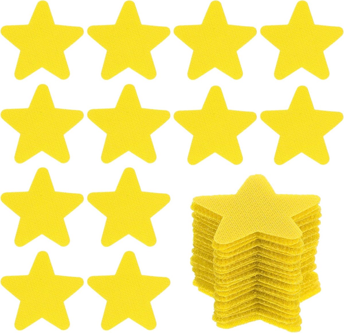 4cm Carpet Spot Markers - 65Pcs Star Floor Dots - Markers Carpet Stains Voor Docenten - Klaslokaal Decoratie - Basisschool - Kleuterschool Benodigdheden - Geel