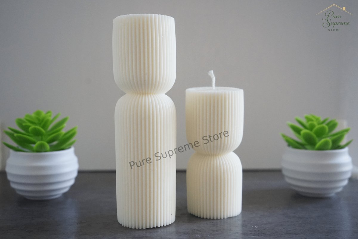 Decoratie kaarsen set pilaar small & medium | Handgemaakt