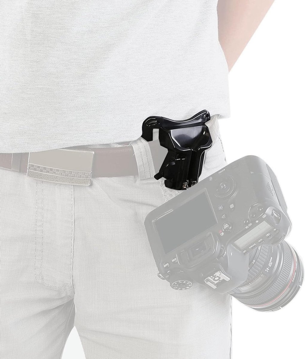 Holster voor Taille met 1/4 Inch Schroefbevestiging voor DSLR Camera's - Zwart, Professioneel en Duurzaam