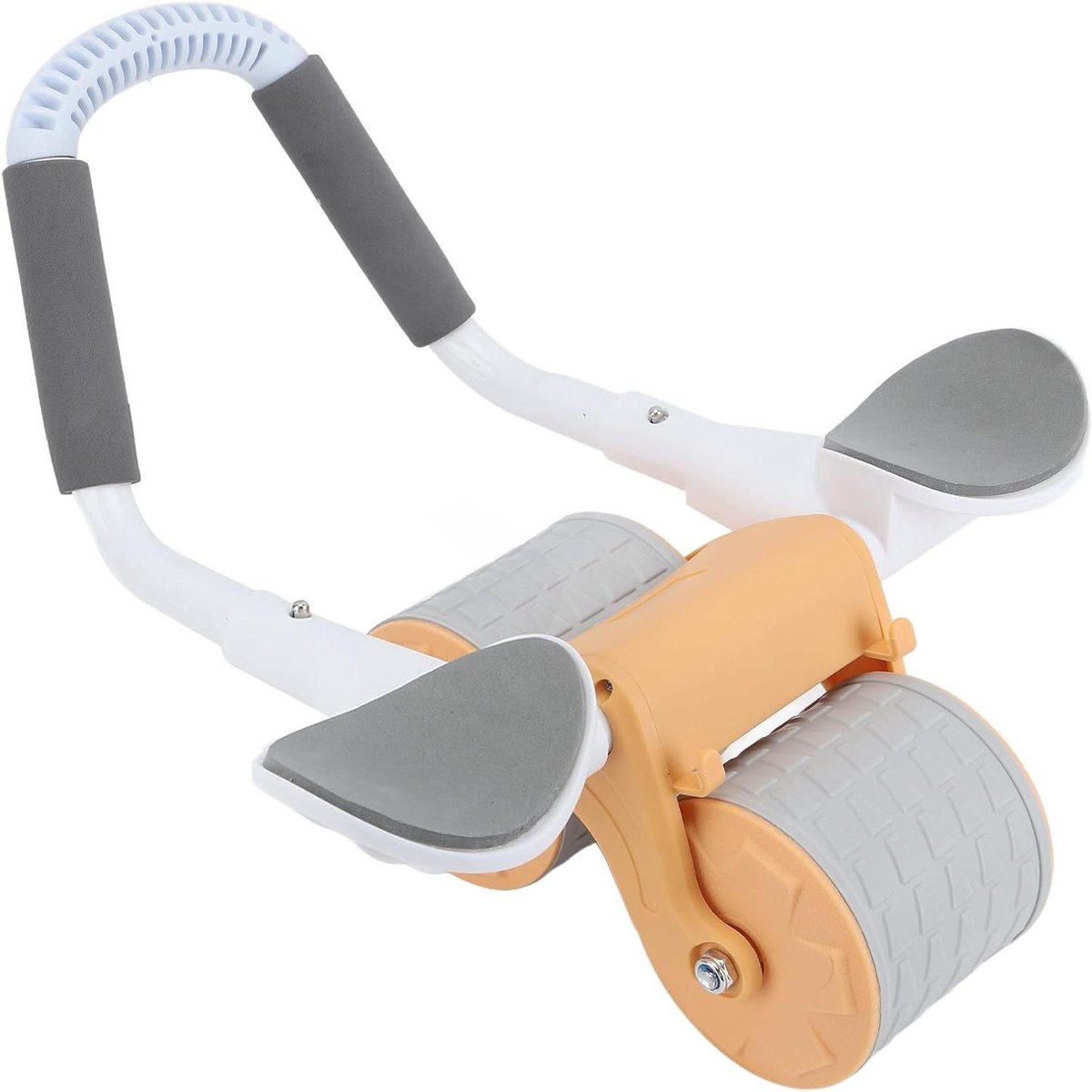 Ab Roller Wiel - Buikspier Trainer - Kernkracht Opbouwen - Automatische Terugslag - Tot 100kg - Oranje