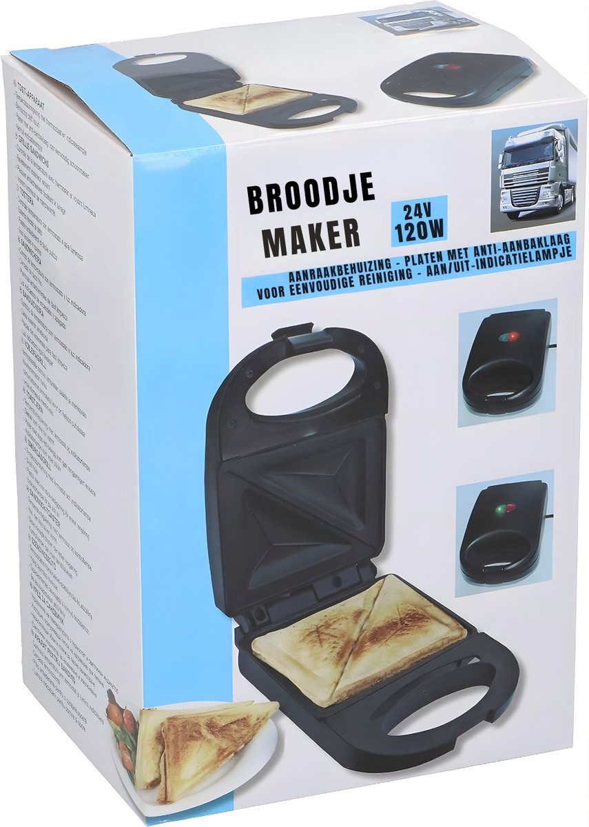 RONN® Tosti-ijzers - Tosti Apparaat - Tosti Ijzer - Zwart - 9cm x 22cm x 14cm