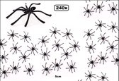 240x Spinnen zwart 5 cm - Halloween spin griezel fun themafeest horror jungle party festival