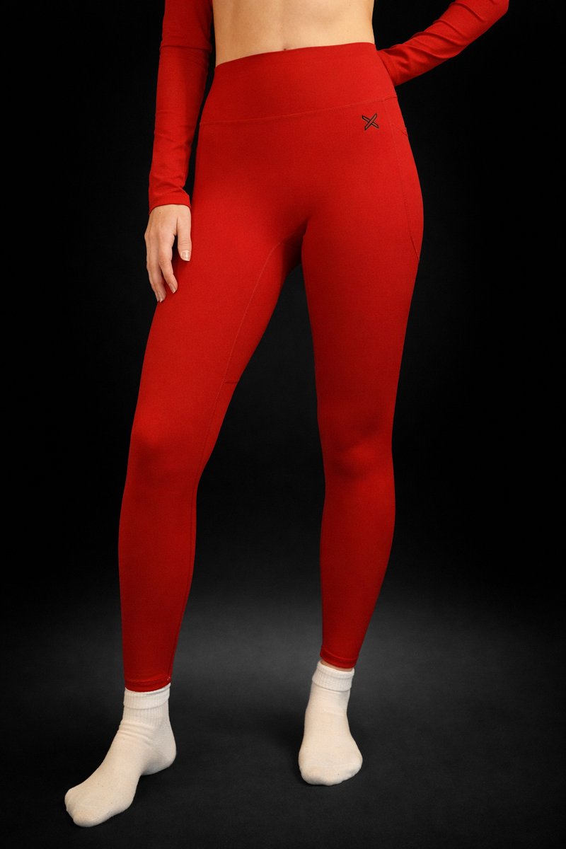 MaxOut - Sportkleding - Sport legging dames - Rood - Maat M