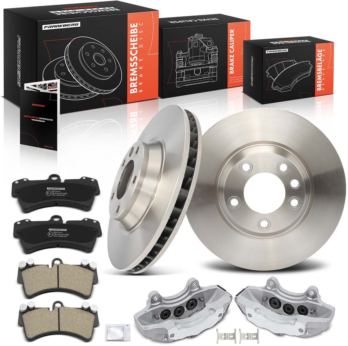 Frankberg 2x Remklauw+2x Remmen+4x Remblokken Voor voor VW