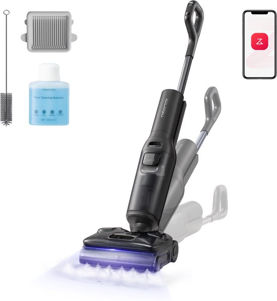 Roborock F25 Ultra-Vloerreiniger-Nat Droog Stofzuiger-draadloos-Elektrische dweil-22000 Pa-stoomreiniger 180 °C-warm water 86 °C-drogen in 5 minuten bij 90 °C-plat 180 graden-wielen ondersteund door AI-besturing via app