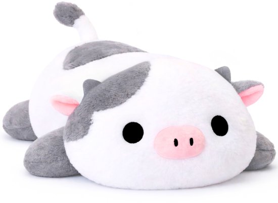 ADEL Verzwaringsknuffel Koe 2 kg – Zachte Verzwaarde Knuffel / Weighted Stuffed Animal – Verzwaringskussen Kind & Volwassenen – Rustgevend Knuffeldier