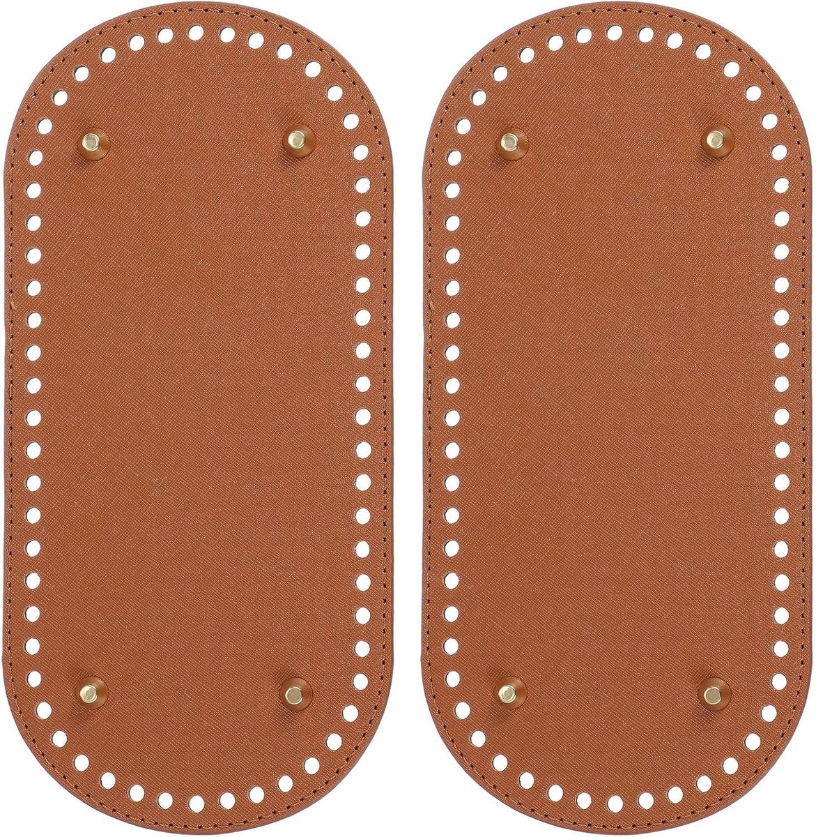 Tas Bodemvormer - Haakzak Basis - DIY Handtas Maken - Met Metalen Studs - 25x12 Cm - Bruin