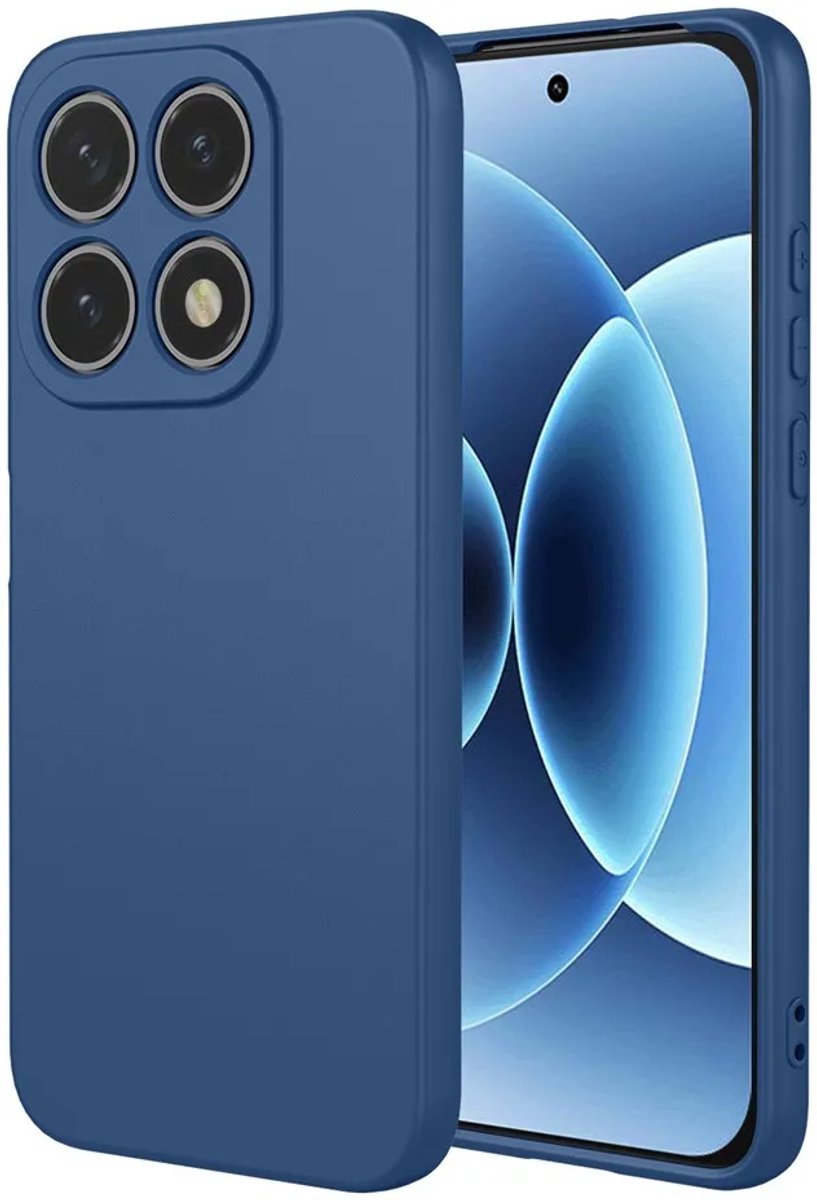 Hoesje geschikt voor Xiaomi 17 - Phonesta Soft Silk Silicone Back Cover - Donkerblauw