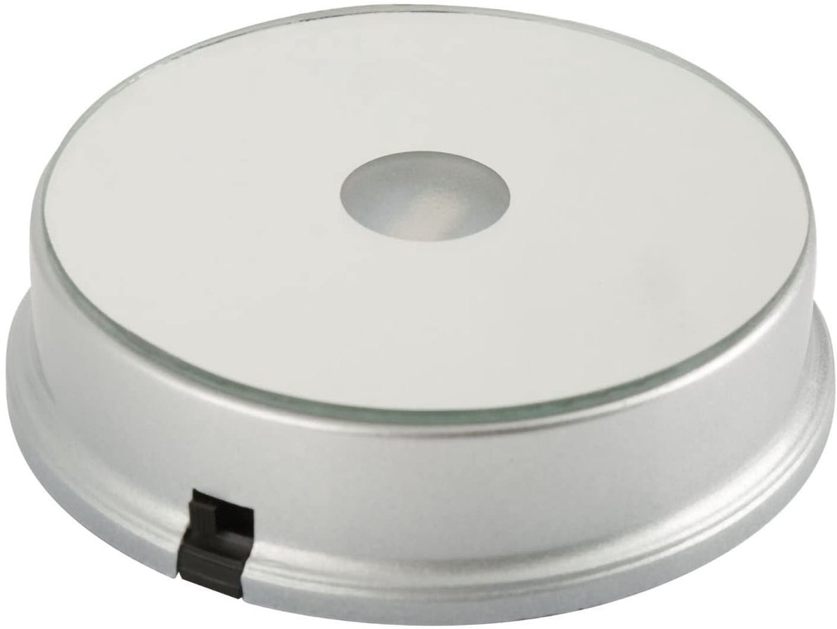 SPHProducts - Led-lichtdisplay - Kristallen Display - Multifunctioneel - Rond - Kleurrijk LEDlicht - Geschikt voor Glaskunst - 2 lampen