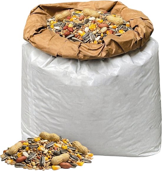 Papegaaienvoer 15 kg – Zadenmengeling voor Papegaaien - Met Doppinda’s & Zonnepit - 14 Natuurlijke Ingrediënten - Voordelige Grootverpakking - lutopets