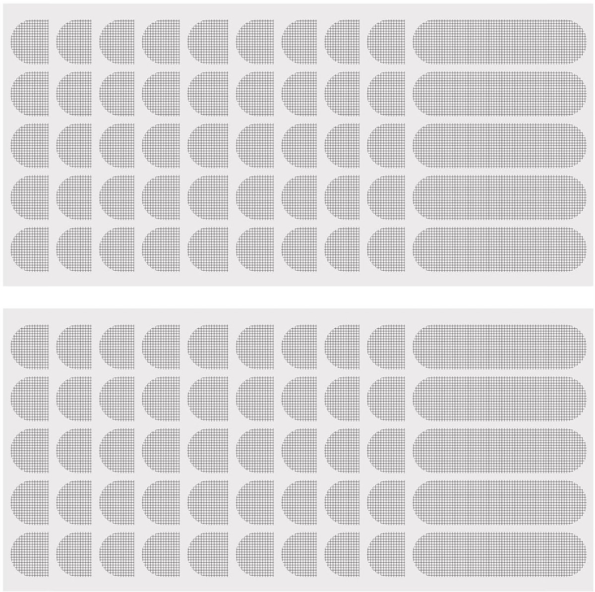 Reparatieset voor Vliegenramen - Mosquito Mesh Patches - Hechting voor Vliegenraam - Raam - Deur - Insectbescherming - 100 Stukken - Grijs
