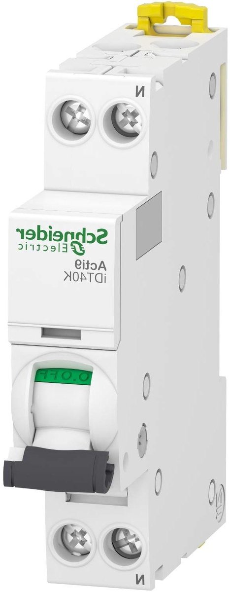 Stroomonderbreker Veiligheidsschakelaar - Modulaire Zekering - Elektrische Kabels Beveiligen - Curve C 45 kA - 1P+N 16A - Grijs