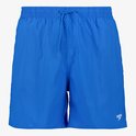 Avant d'un short de bain bleu vif avec cordon de serrage et logo.