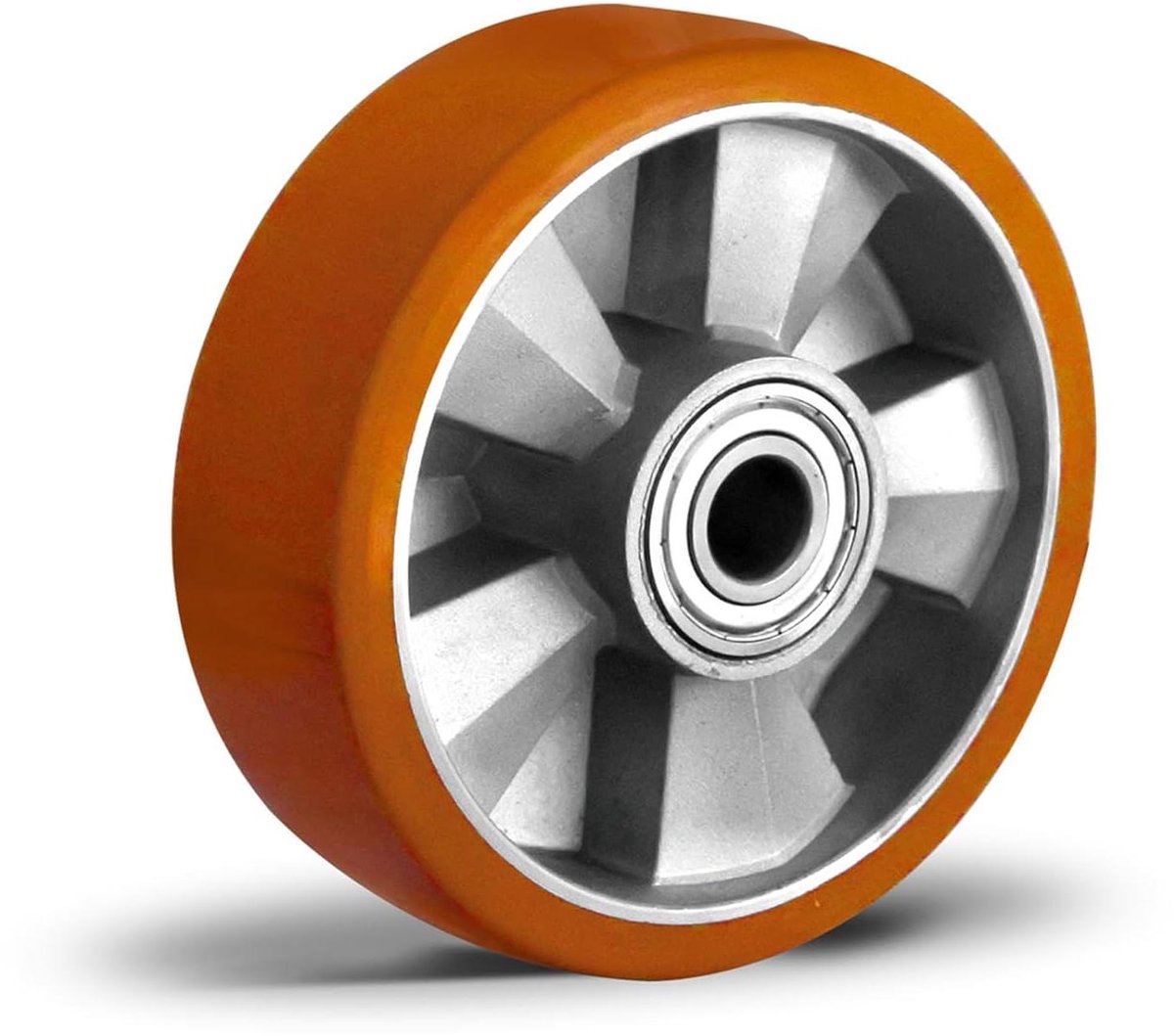 Zwaar Belastbaar Wiel - Industrieel Zwenkwiel - Materiaal Transport - Dubbele Kogellagers - 125 mm Diameter - Aluminium